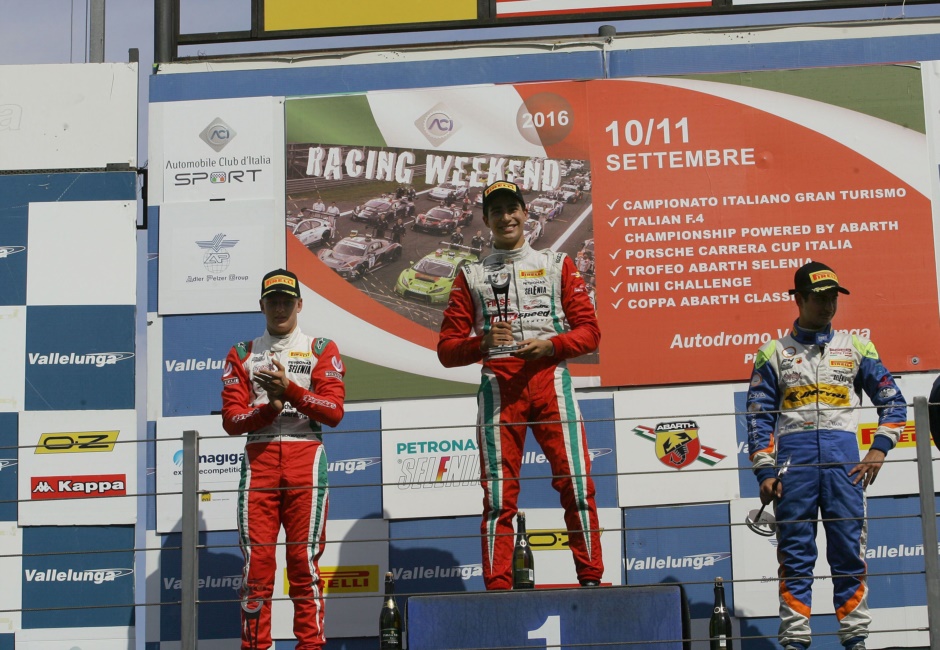 Juan Correa wins Race 3 of the Italian F4 Championship powered by Abarth at Vallelunga